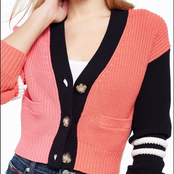 Tommy Jeans Colorblock Varsity Cardigan - Picture 2 of 3